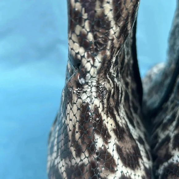 AGL Marette Snake print leather boot women EU 41 1/2 EUC cognac Attilio Giusti - Picture 4 of 13